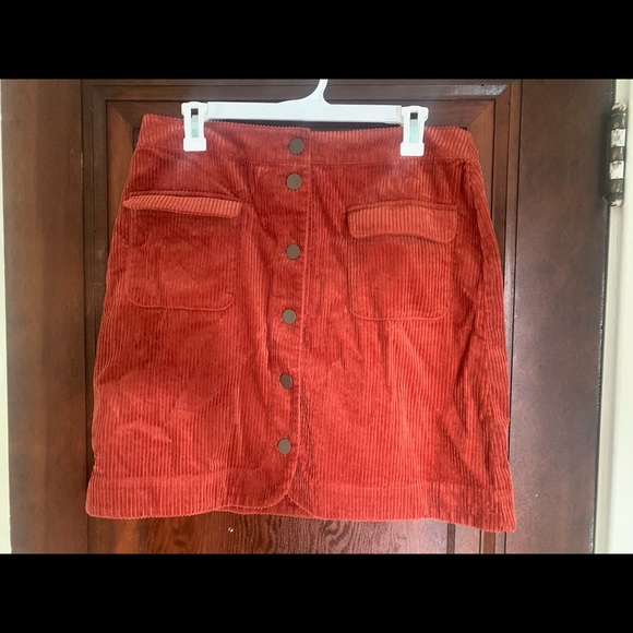 LOFT Dresses & Skirts - Corduroy burnt orange skirt